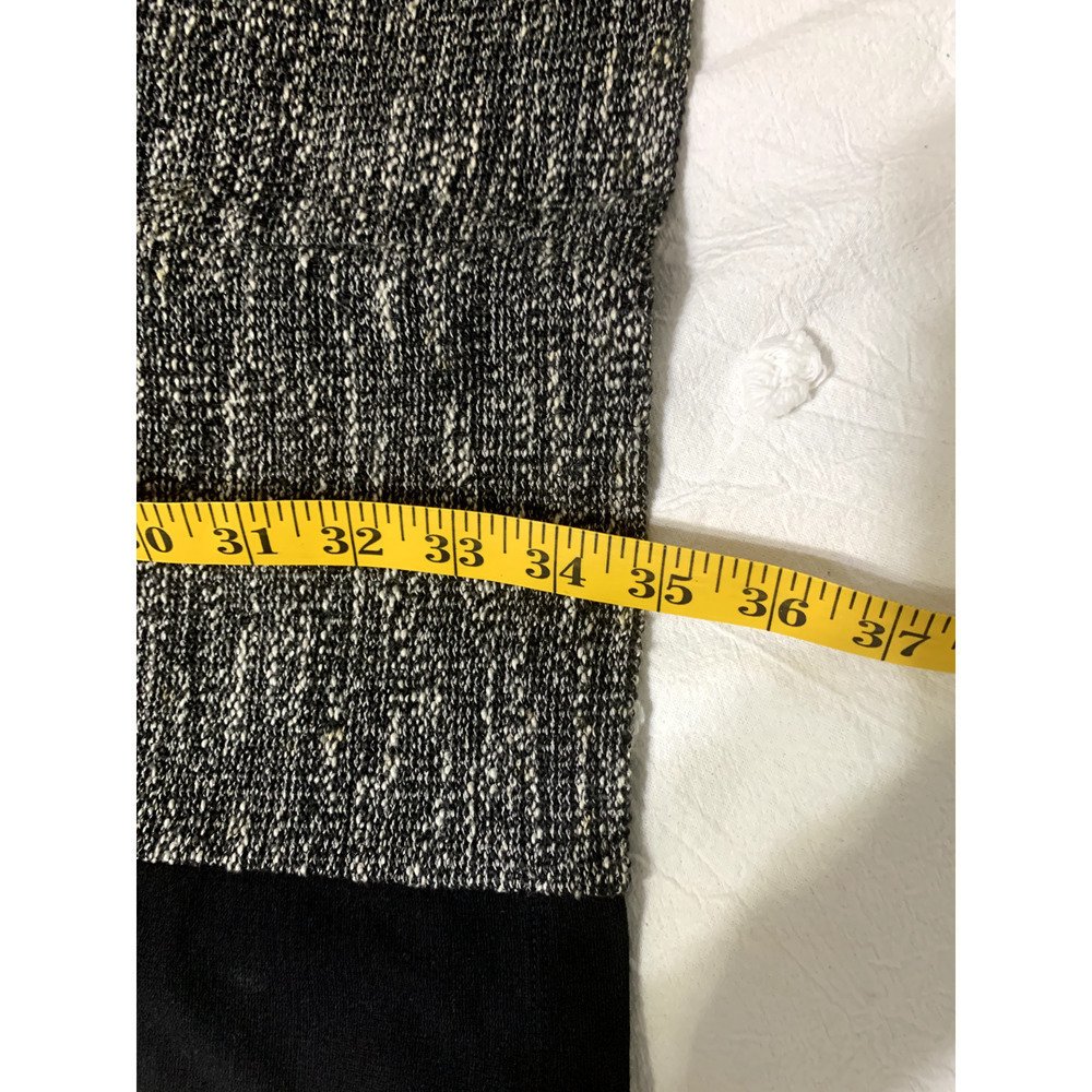 Eileen Fisher Sz S Black Knit White Black Nubby Knit Inset Bodycon Dress Career - Picture 5 of 8
